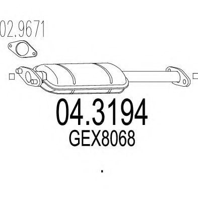 MTS 04.3194 Catalytic Converter
